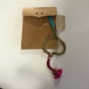 Shiraleah Chicago jewelry - Anthropologie - Kali tassel bracelet in pink NEW